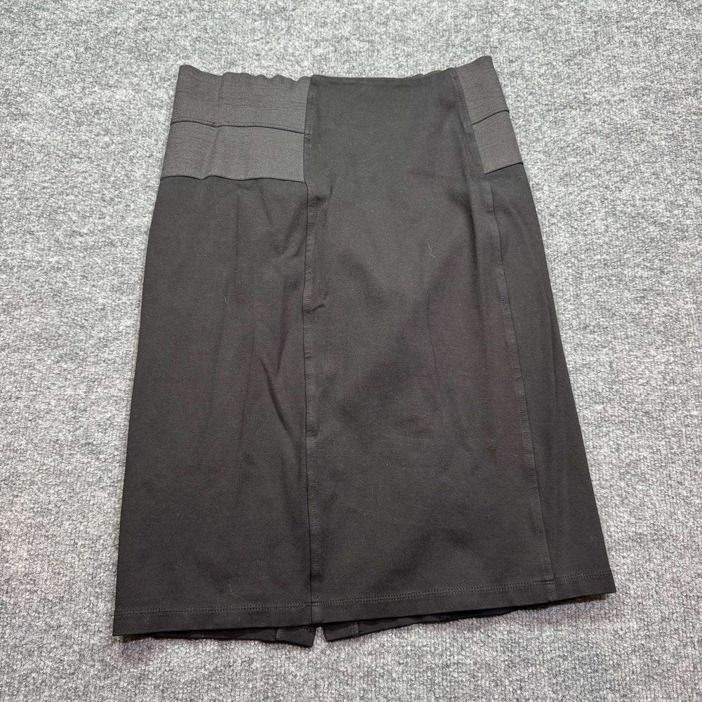 Calvin Klein Skirt Womens 4 Black Knee Length Elastic Pencil Waistband Workwear